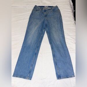 Abercrombie Curve Love Ultra High Rise 90s Straight Jean Criss-Cross Waist 32L